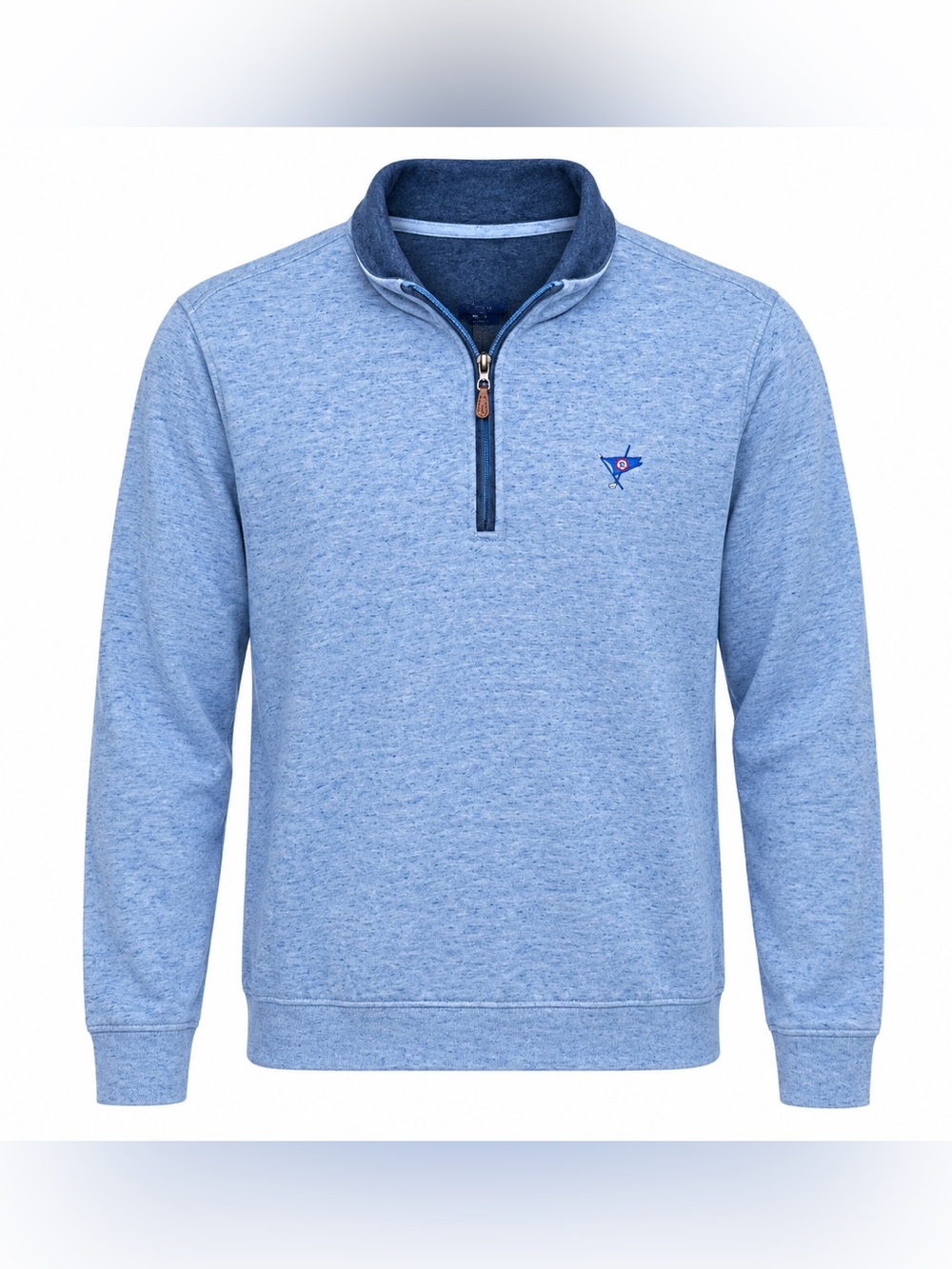 Johnnie-O Men’s Small Blue Quarter-Zip Ocean Reef Club Embroidered Pullover